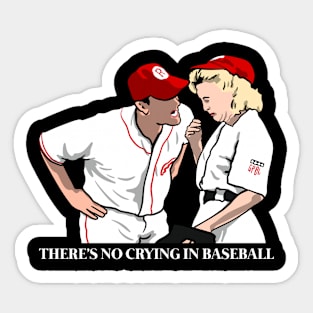 no cry in baseball Sticker